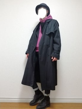 「ALLEGE（アレッジ）のアイテム（帽子）」を使った、bouさん（メンズ・176cm）の春コーディネート