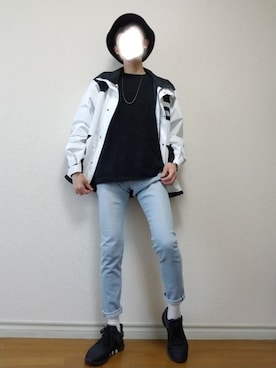 「ALLEGE（アレッジ）のアイテム（帽子）」を使った、bouさん（メンズ・176cm）の春コーディネート