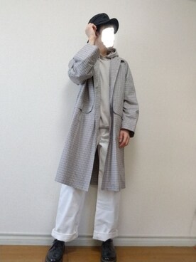 「ALLEGE（アレッジ）のアイテム（帽子）」を使った、bouさん（メンズ・176cm）の春コーディネート