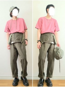 「Johnbull Private labo（ジョンブルプライベートラボ）のアイテム（オールインワン・サロペット）」を使った、bouさん（メンズ・176cm）の秋コーディネート