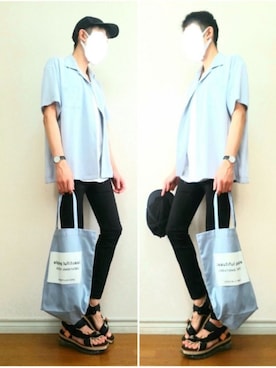 「UNITED TOKYO（ユナイテッドトウキョウ）のエアマルチソールサンダル（サンダル）」を使った、bouさん（メンズ・176cm）の秋コーディネート