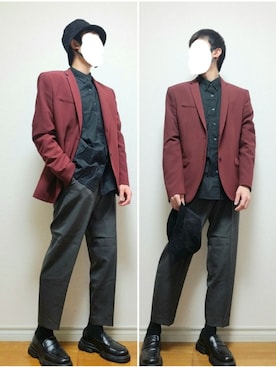 「UNIQLO（ユニクロ）のフランネルシャツ（長袖）（シャツ/ブラウス）」を使った、bouさん（メンズ・176cm）の秋コーディネート