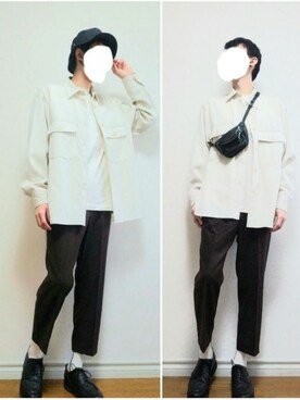 「ALLEGE（アレッジ）のアイテム（帽子）」を使った、bouさん（メンズ・176cm）の秋コーディネート