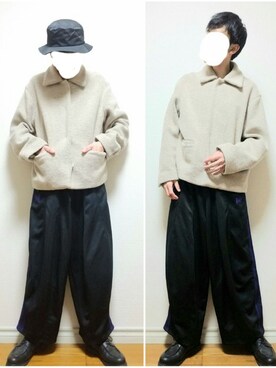 「ALLEGE（アレッジ）のアイテム（帽子）」を使った、bouさん（メンズ・176cm）の秋コーディネート