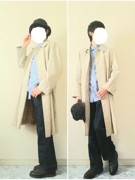 「ALLEGE（アレッジ）のアイテム（帽子）」を使った、bouさん（メンズ・176cm）の冬コーディネート
