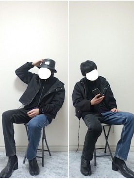 bouさん（メンズ・176cm）の冬コーディネート