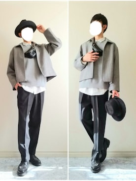 「AURALEE（オーラリー）のアイテム（ブルゾン）」を使った、bouさん（メンズ・176cm）の冬コーディネート