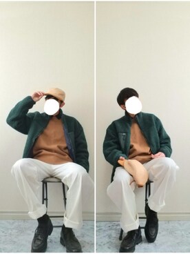 「Paraboot（パラブーツ）の＜Paraboot（パラブーツ）＞ CHAMBORD（その他シューズ）」を使った、bouさん（メンズ・176cm）の冬コーディネート