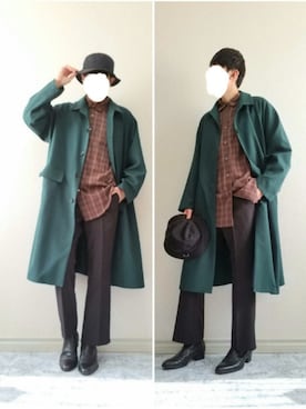 「ALLEGE（アレッジ）のアイテム（帽子）」を使った、bouさん（メンズ・176cm）の春コーディネート