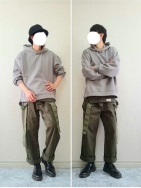 「Johnbull Private labo（ジョンブルプライベートラボ）のアイテム（オールインワン・サロペット）」を使った、bouさん（メンズ・176cm）の春コーディネート
