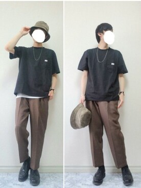 「coen」｜「アイテム（その他シューズ）」を使った、bouさん（メンズ・176cm）の春コーディネート