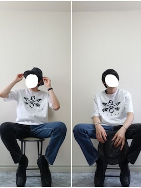 「BURNOUT（バーンアウト）のアイテム」を使った、bouさん（メンズ・176cm）の春コーディネート