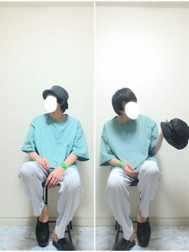 「ALLEGE（アレッジ）のアイテム（帽子）」を使った、bouさん（メンズ・176cm）の春コーディネート