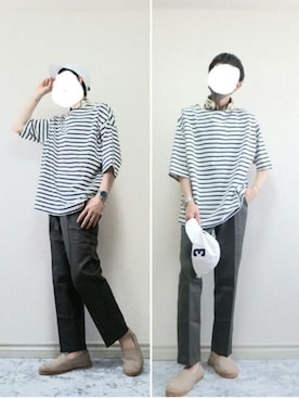 「417 EDIFICE（フォーワンセブンエディフィス）のアイテム（サンダル）」を使った、bouさん（メンズ・176cm）の夏コーディネート