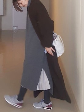 川上桃子さん（レディース・158cm）の冬コーディネート