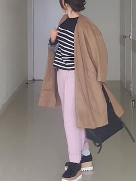 「VONDEL（フォンデル）のアイテム」を使った、川上桃子さん（レディース・158cm）の春コーディネート