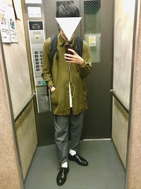 「アイテム（ハンカチ/ハンドタオル）」を使った、ヒローさん（メンズ・165cm）の秋コーディネート