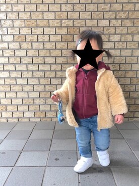 「1歳5ヶ月」｜「アイテム（ジャケット/アウター）」を使った、★.soopyさん（キッズ・80cm）の冬コーディネート
