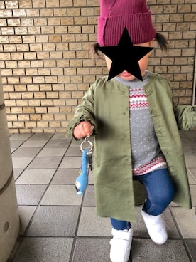 「1歳6ヶ月」｜「アイテム（チュニック）」を使った、★.soopyさん（キッズ・80cm）の春コーディネート