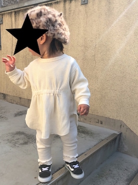 「1歳半」｜「アイテム（その他）」を使った、★.soopyさん（キッズ・80cm）の春コーディネート