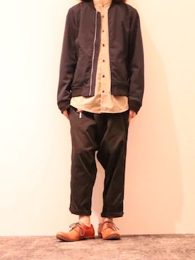 「SHIPS JET BLUE（シップスジェットブルー）のアイテム（シューズ）」を使った、tokkiiさん（メンズ・170cm）の冬コーディネート