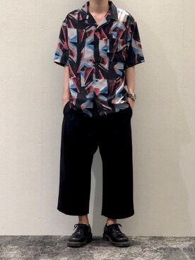 「Dr. Martens（ドクターマーチン）のDr.Martens / ドクターマーチン 1461 3EYE GIBSON SHOE 3ホール ギブソン シューズ ブーツ（ブーツ）」を使った、tokkiiさん（メンズ・170cm）の夏コーディネート