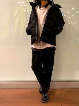 「Dr. Martens（ドクターマーチン）のDr.Martens / ドクターマーチン 1461 3EYE GIBSON SHOE 3ホール ギブソン シューズ ブーツ（ブーツ）」を使った、tokkiiさん（メンズ・170cm）の冬コーディネート