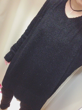 「osharewalker（オシャレウォーカー）のアイテム（ニット/セーター、ブラック系）」を使った、IKuMiさん（レディース・150cm）の秋コーディネート