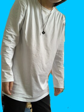 「UNIQLO（ユニクロ）のアイテム（Tシャツ/カットソー、ホワイト系）」を使った、IKuMiさん（レディース・150cm）の夏コーディネート