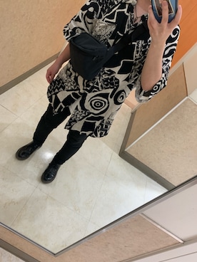 「XXNTのアイテム（シャツ/ブラウス、ブラック系）」を使った、IKuMiさん（レディース・150cm）の夏コーディネート