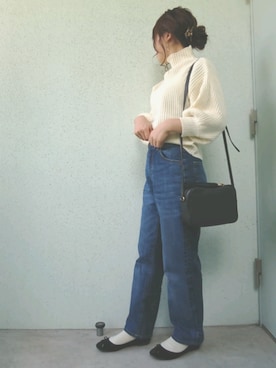 「スエードシューズ」｜あ やさん（レディース・147cm）の秋コーディネート