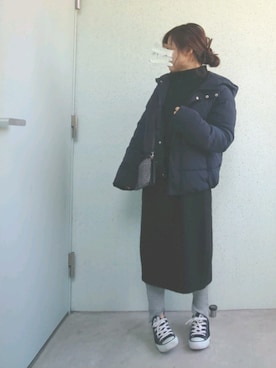 「CONVERSE（コンバース）のconverse（コンバース） ALL STAR OX（オールスターOX）（スニーカー）」を使った、あ やさん（レディース・147cm）の冬コーディネート