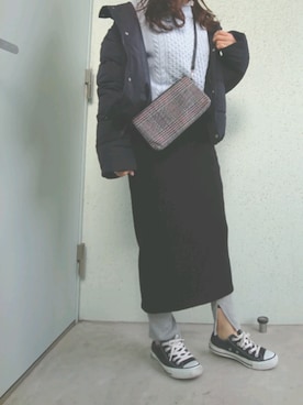 「CONVERSE（コンバース）のconverse（コンバース） ALL STAR OX（オールスターOX）（スニーカー）」を使った、あ やさん（レディース・147cm）の冬コーディネート