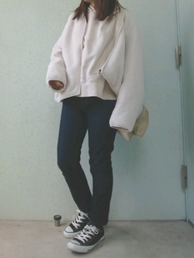 「CONVERSE（コンバース）のconverse（コンバース） ALL STAR OX（オールスターOX）（スニーカー）」を使った、あ やさん（レディース・147cm）の秋コーディネート