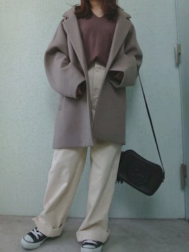 「CONVERSE（コンバース）のconverse（コンバース） ALL STAR OX（オールスターOX）（スニーカー）」を使った、あ やさん（レディース・147cm）の冬コーディネート