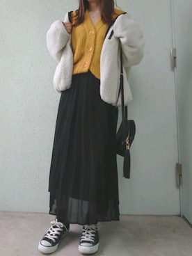 「CONVERSE（コンバース）のconverse（コンバース） ALL STAR OX（オールスターOX）（スニーカー）」を使った、あ やさん（レディース・147cm）の冬コーディネート