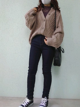 「CONVERSE（コンバース）のconverse（コンバース） ALL STAR OX（オールスターOX）（スニーカー）」を使った、あ やさん（レディース・147cm）の秋コーディネート