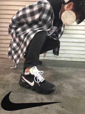 「OFF-WHITE」｜「アイテム（その他アウター）」を使った、Jさん（メンズ・165cm）の秋コーディネート