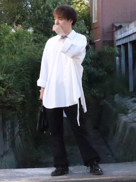 「-PHASE（バーフェイズ）のアイテム」を使った、としぼうさん（メンズ・166cm）の秋コーディネート