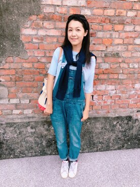 「GAP（ギャップ）のアイテム（モッズコート）」を使った、Chiu Chiu Liさん（レディース・168cm）の秋コーディネート