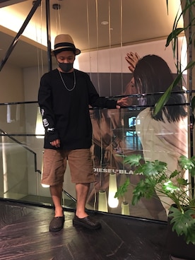 「DIESEL OSAKA」｜「アイテム（アクセサリー）」を使った、manabu iwasakiさん（メンズ・163cm）の夏コーディネート