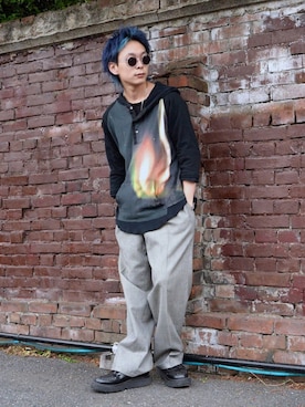 「FACETASM（ファセッタズム）のアイテム」を使った、レオンさん（メンズ・165cm）の春コーディネート