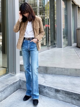 「CELINE」｜「アイテム（ミリタリージャケット）」を使った、soraさん（メンズ・174cm）の春コーディネート