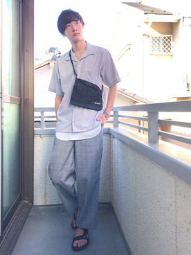 「ROXD（ロッド）のアイテム（アクセサリー）」を使った、うーいぇいぇいさん（メンズ・176cm）の夏コーディネート