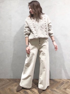 「ETRE TOKYO（エトレトウキョウ）のアイテム（その他パンツ）」を使った、ETRÉ TOKYO officialさん（レディース・156cm）の秋コーディネート