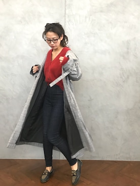 「ETRE TOKYO（エトレトウキョウ）のアイテム（ジャケット/アウター）」を使った、ETRÉ TOKYO officialさん（レディース・156cm）の冬コーディネート