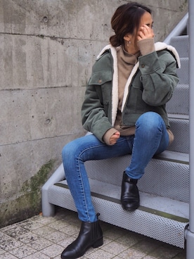 「ETRE TOKYO（エトレトウキョウ）のアイテム（ジャケット/アウター）」を使った、ETRÉ TOKYO officialさん（レディース・156cm）の冬コーディネート