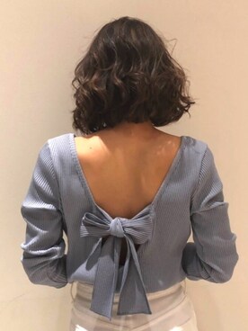 ETRE Tokyo バックリボンリブTEE
