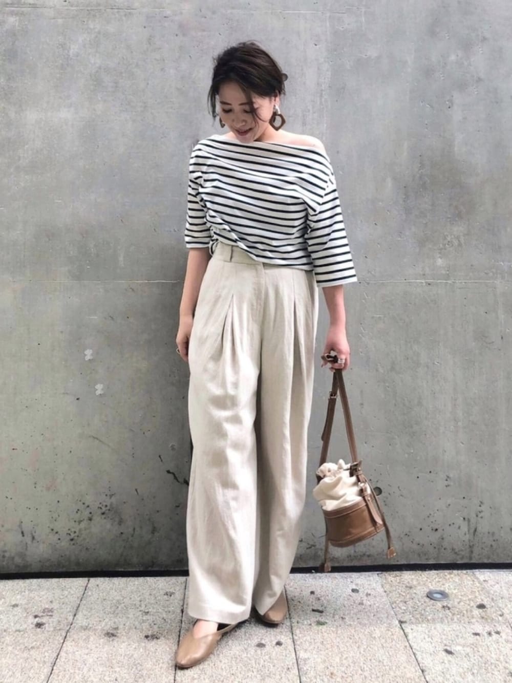 ETRE TOKYO（エトレトウキョウ）の「ボートネックボーダールーズTEE（T