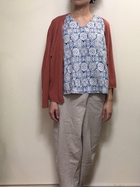 「NOMBRE IMPAIR（ノンブルアンペール）のアイテム（カーディガン/ボレロ）」を使った、aikoさん（レディース・158cm）の春コーディネート